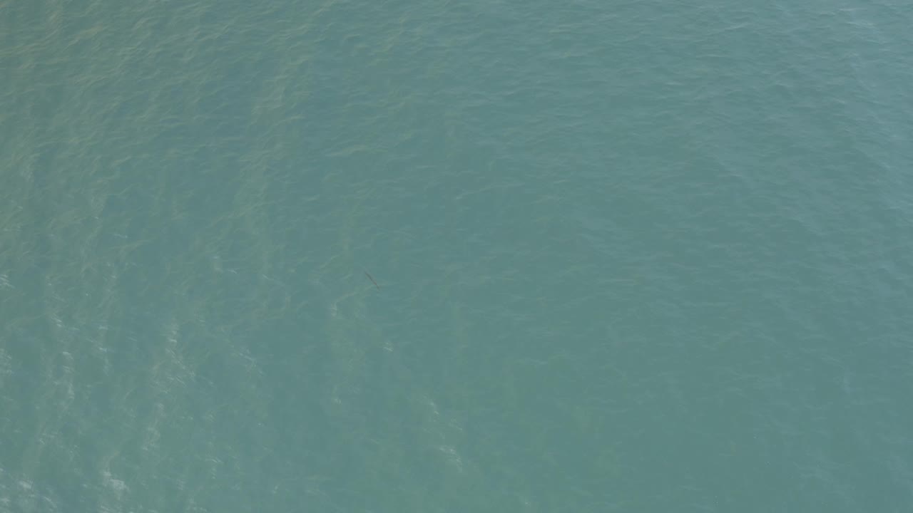 Blue-green sea surface with faint streaks
