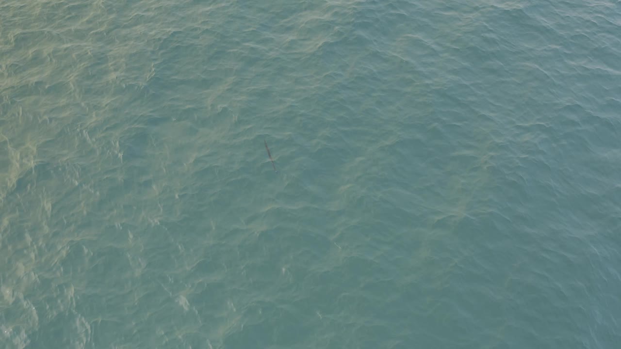 Shallow-looking blue-green water in Baja California Sur shows brighter pale streaks below the surface and no visible people.