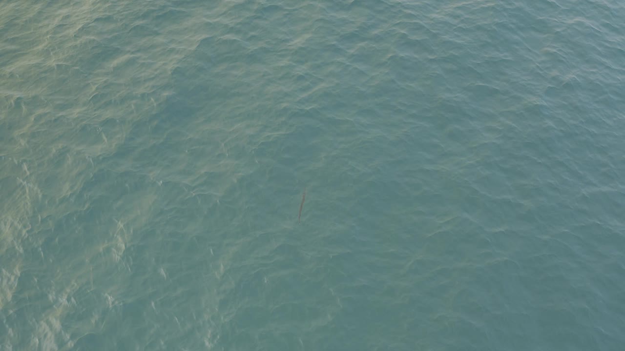 Clear green-blue ocean water in Baja California Sur, Mexico, with faint underwater patterns near the left side and no visible people.
