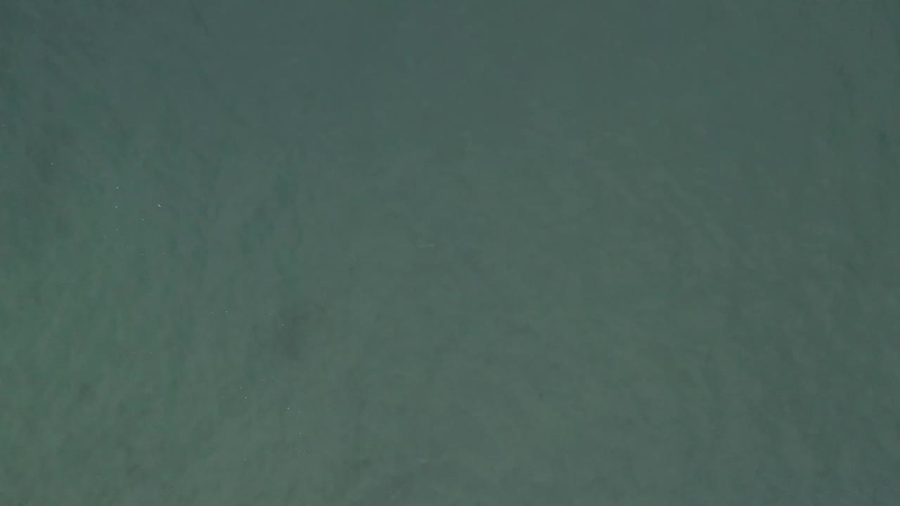 Top-down frame of teal ocean water in Baja California Sur, Mexico, showing faint cloudlike tonal variation across the surface and no visible people.