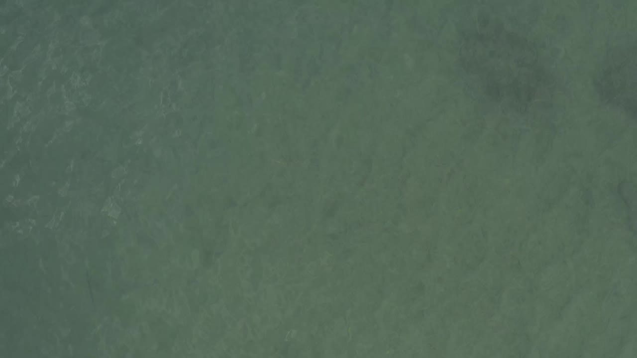 Full-frame overhead ocean texture from Baja California Sur, with muted teal water, small ripples, and no visible people or objects.