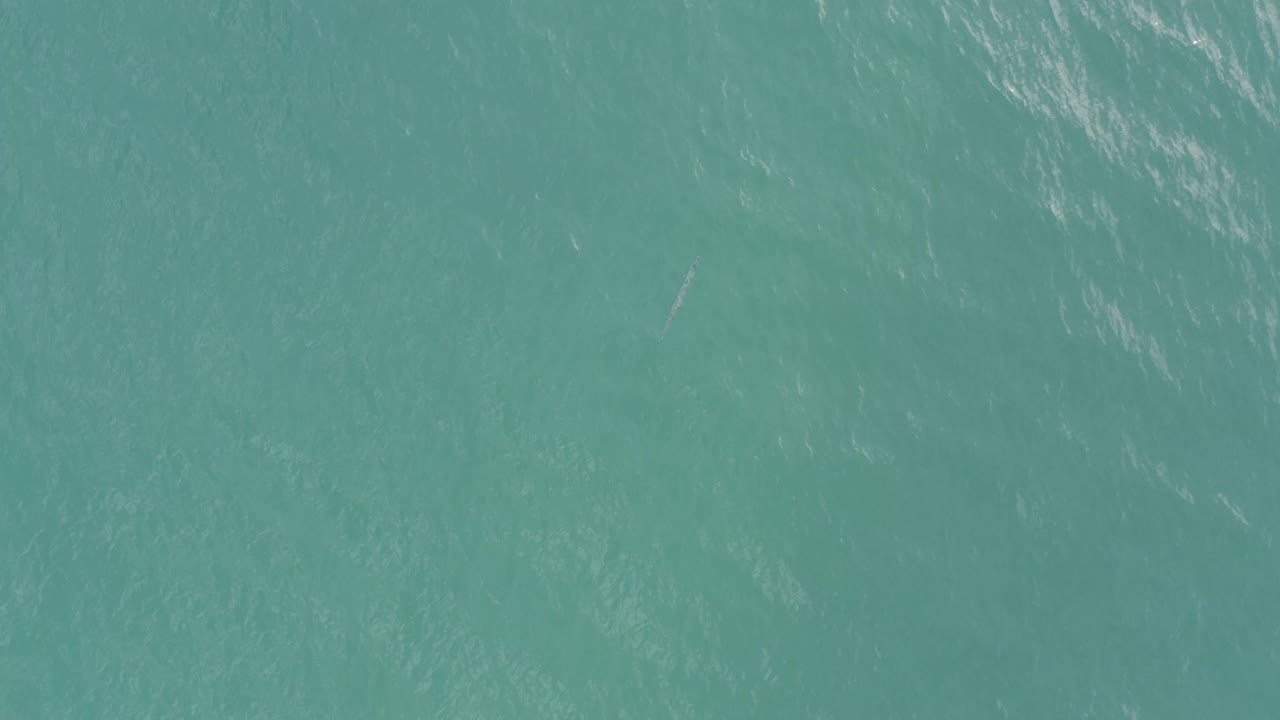 Turquoise ocean surface fills the frame, with soft diagonal wave streaks visible across the water and no visible people.