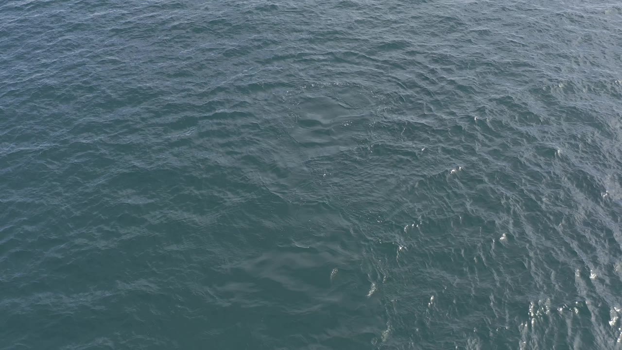 Blue green ocean surface in Baja California Sur, Mexico, appears slightly brighter here, with clustered ripples and scattered white glints, no visible people.