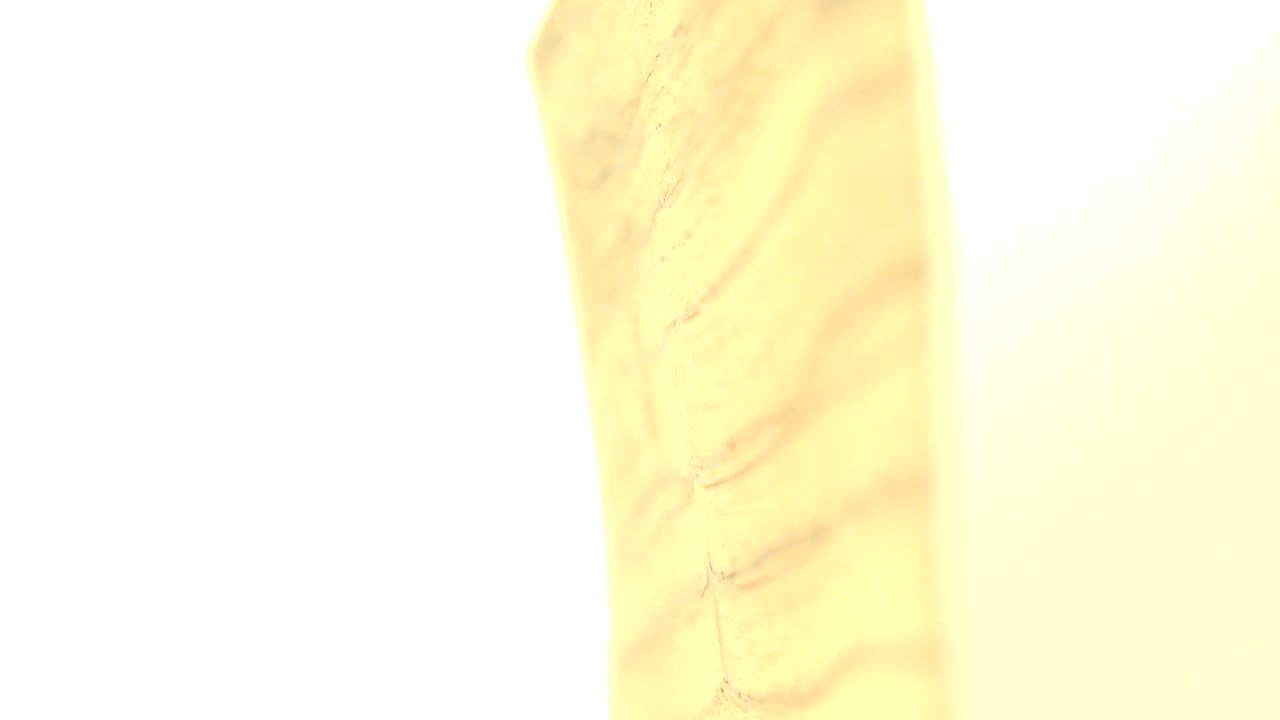 Bright white background beside the upright edge of a wood slab