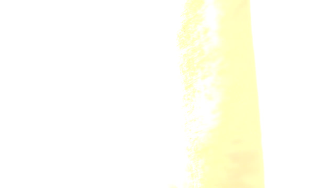 An overexposed opening frame from Westminster, Colorado shows a pale yellow vertical textured edge against mostly white space, with no visible people.