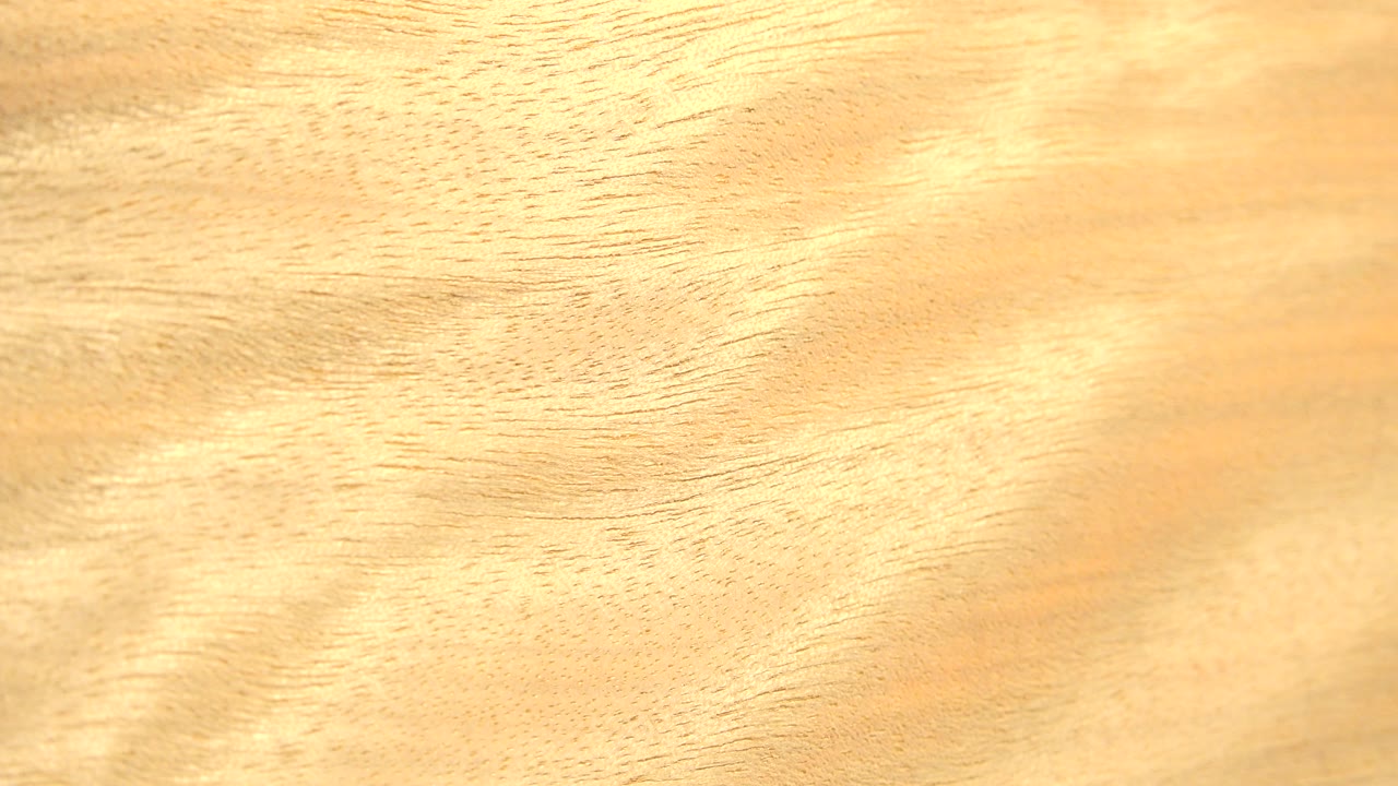 A second close-up view shows the same warm wood surface with softer bright patches across the grain in the Westminster, Colorado clip, with no visible people.