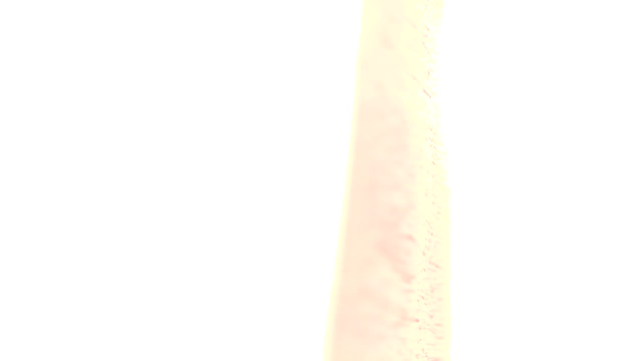 Second frame shows a bright white wall and a pale vertical strip of pink wood, with most surface detail washed out and no visible people.
