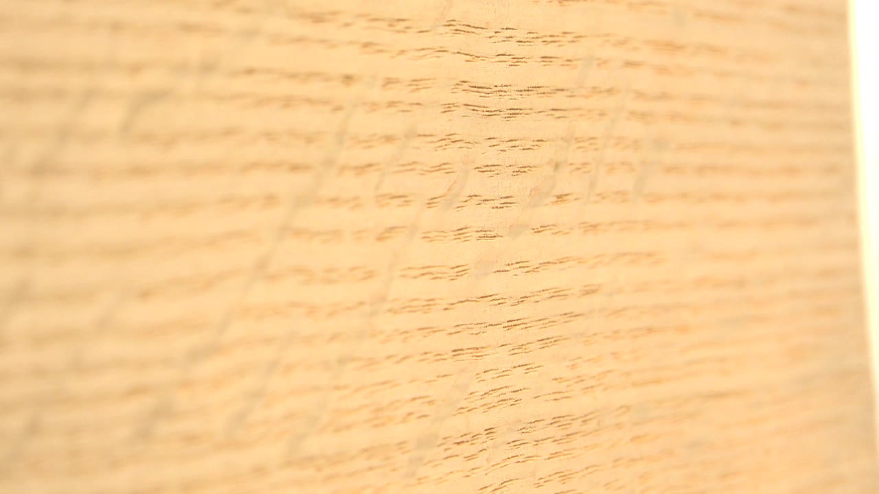 Tan paper surface fills the frame with visible fiber streaks.