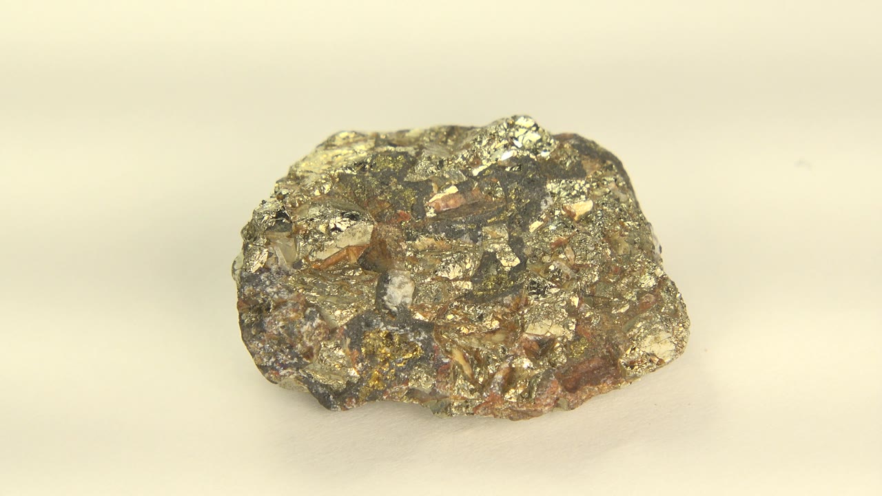 Jagged golden stone turned to a new angle