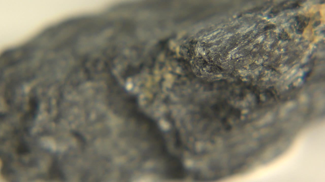 Close view of a dark gray basalt stone in Westminster, Colorado, with rough texture and no visible people.
