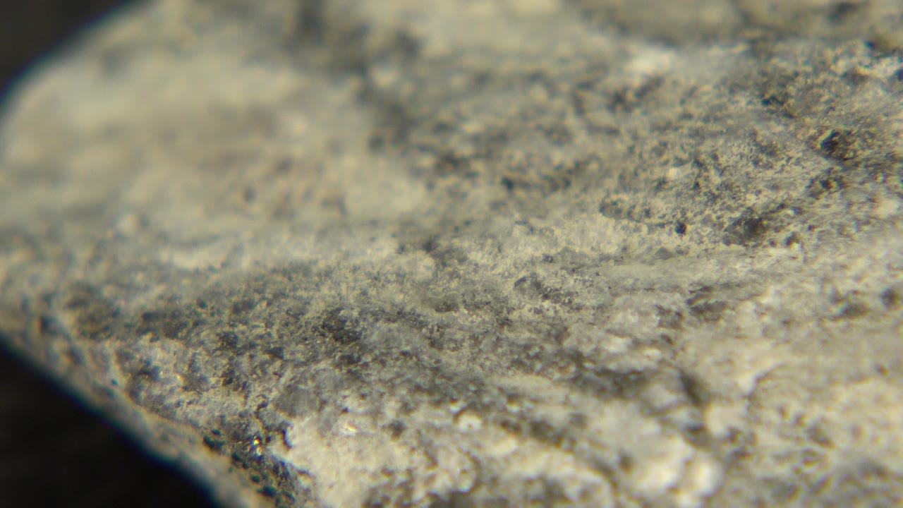 Close stone detail in Westminster, Colorado showing a pale granular face, darker lower edge, and soft focus across the upper surface, with no visible people.