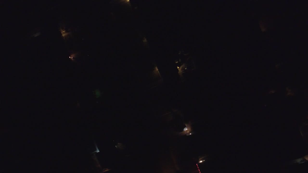 Nearly black view with isolated light points