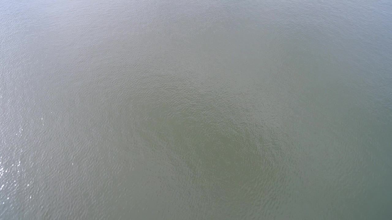 Abstract overhead water surface with pale blue-green patches