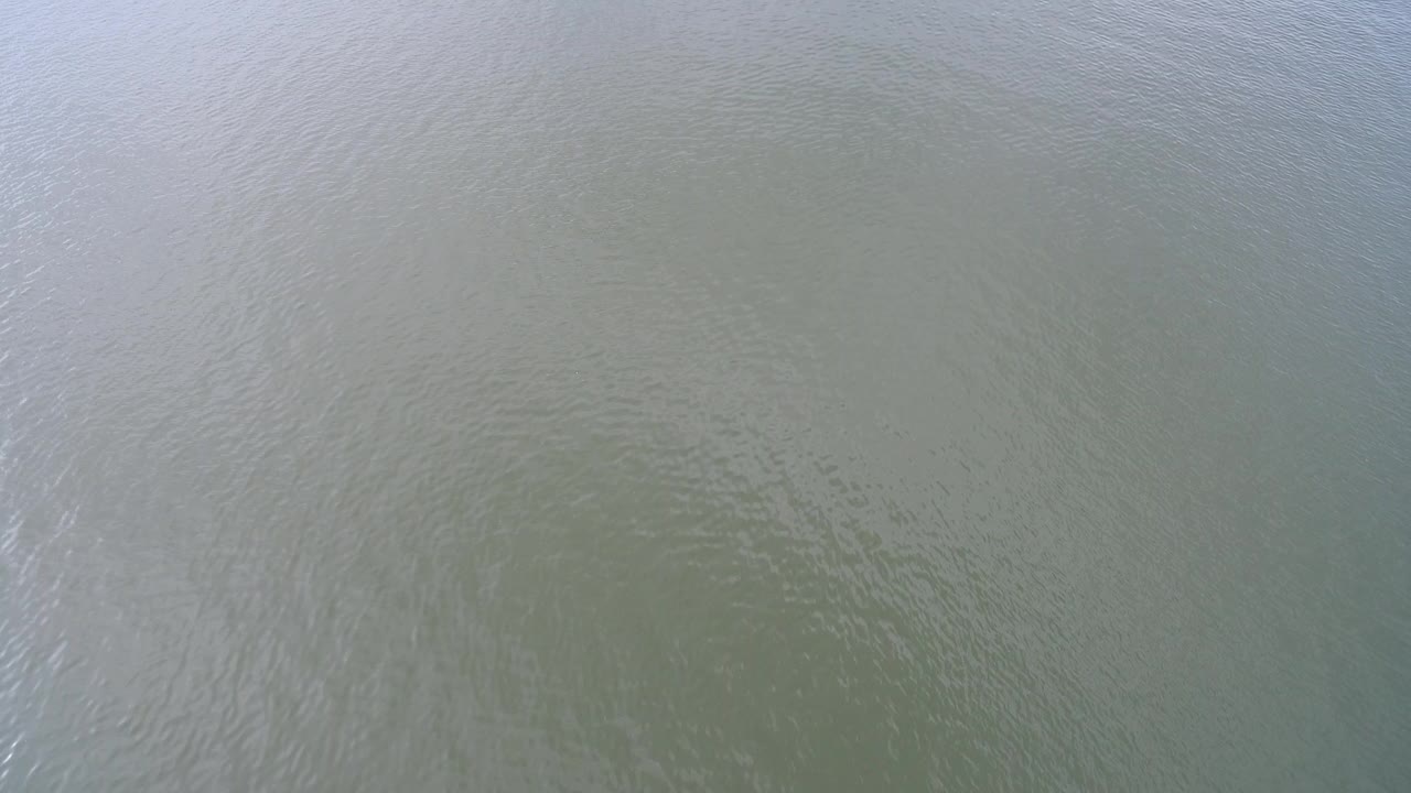 Cloudy green-gray lake water with faint ripples