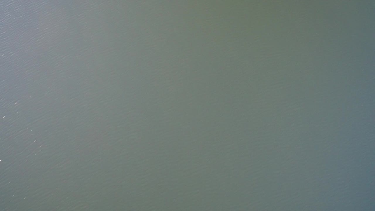 Overhead view of muted green-blue water with faint surface texture.