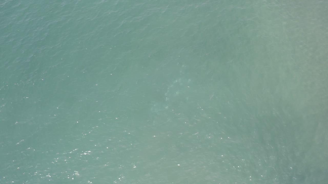 Turquoise ocean water in Los Cabos fills the frame at the start of the clip, with faint ripples and no visible people.