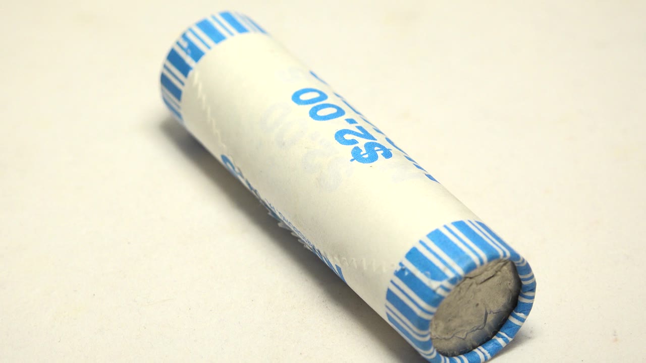 Close view of the tube end and blue price text.