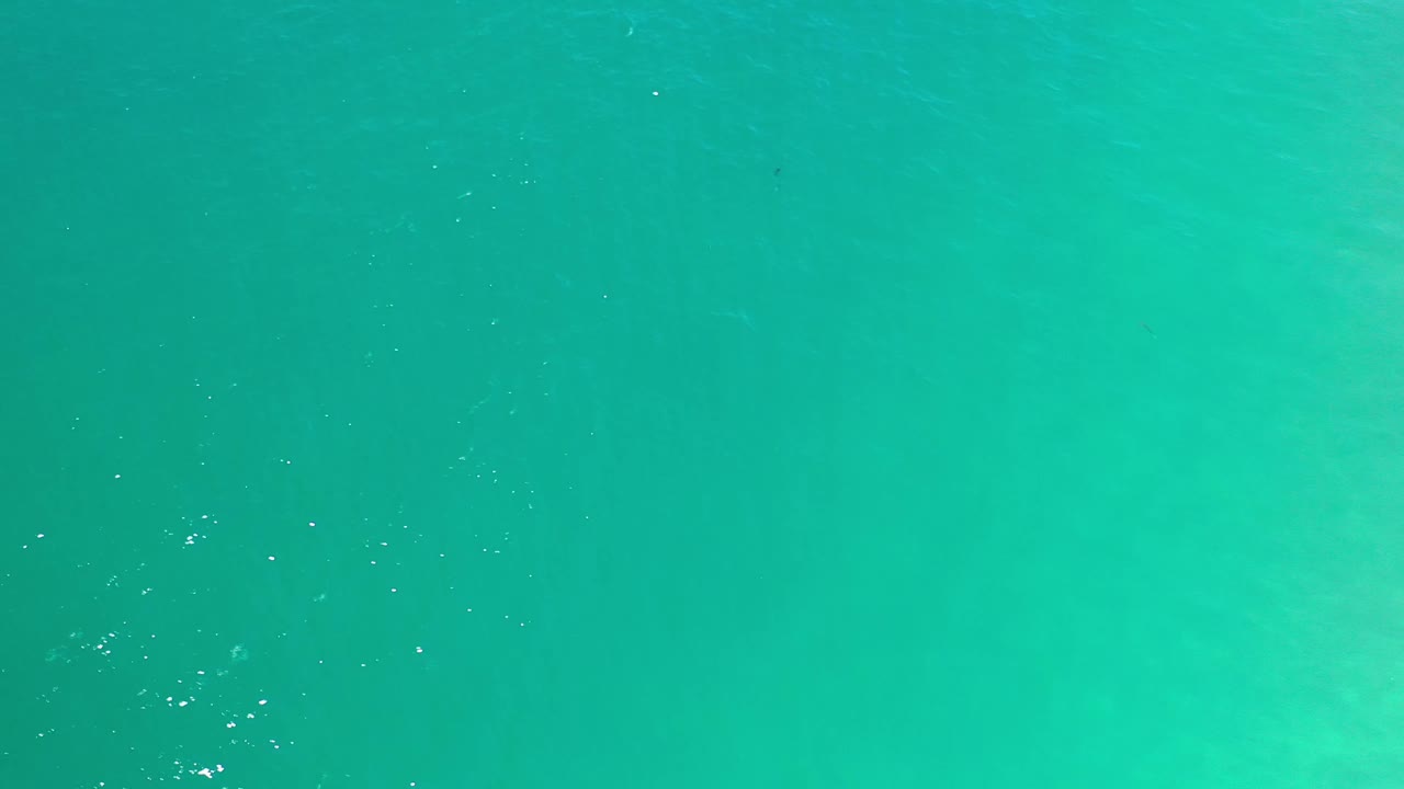 Blue-green seawater in Los Cabos remains edge to edge, with small white flecks near the surface and no visible people.