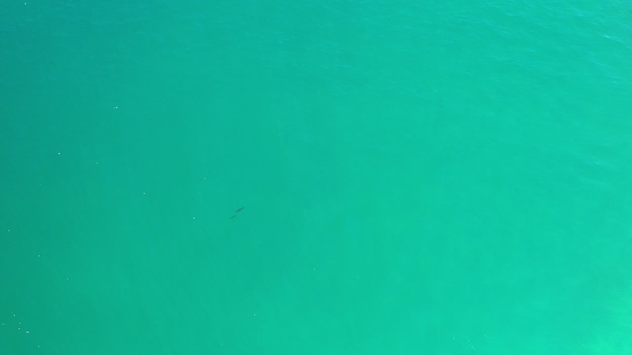 Turquoise ocean water seen from above