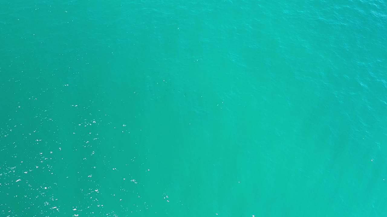 Overhead turquoise water with faint ripples.