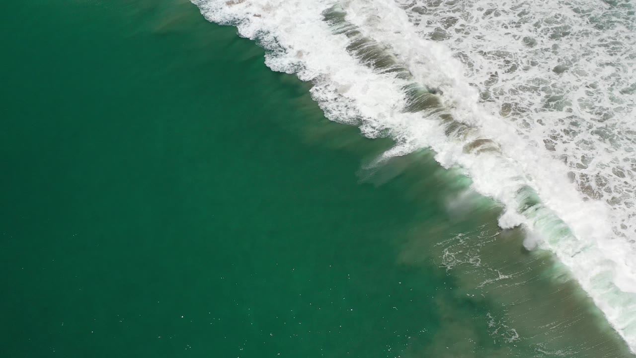 Green water fills the frame beneath a white breaking surf edge.