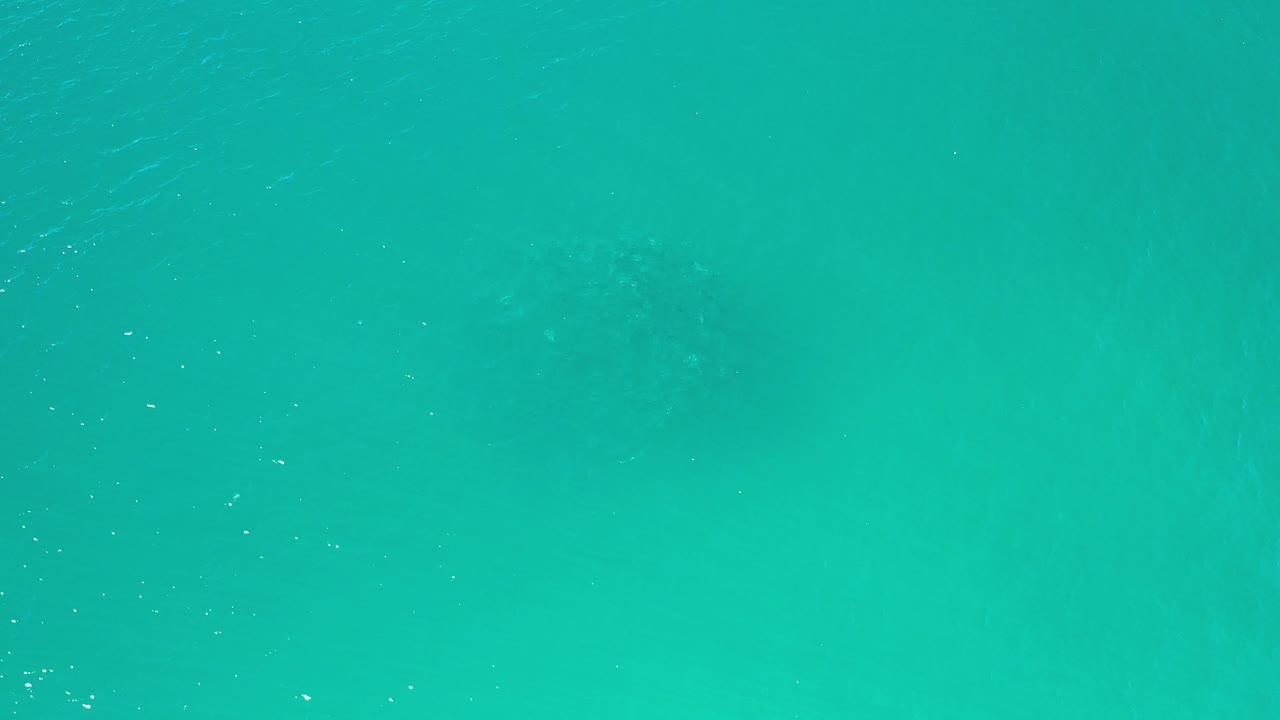 Teal water with scattered white glints