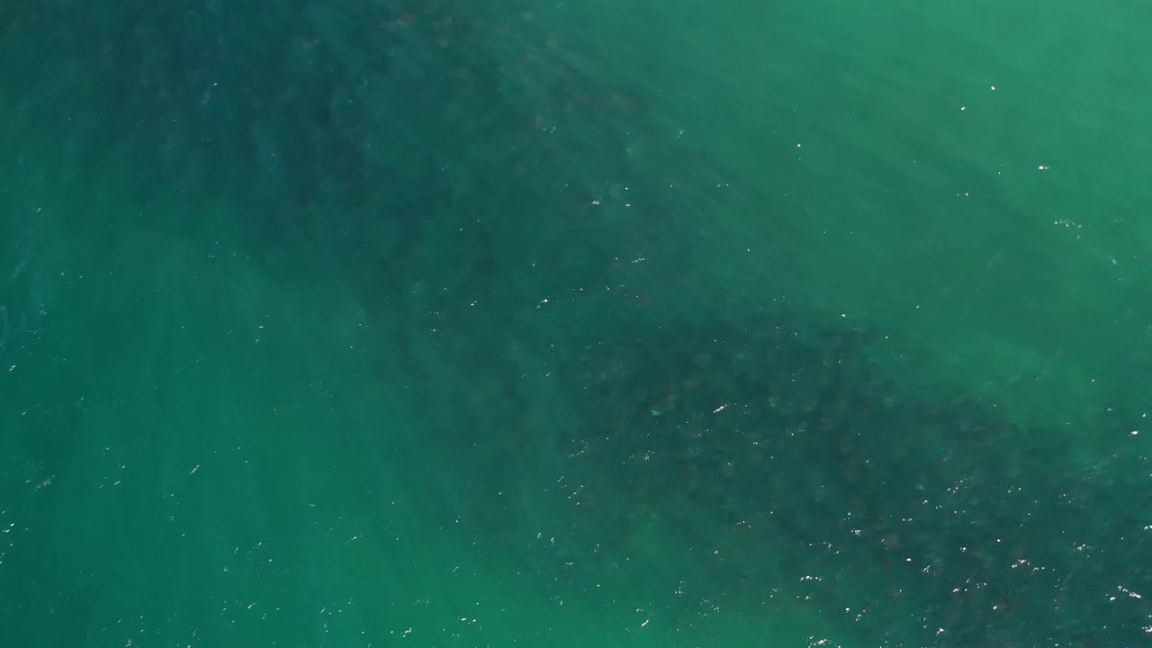 Green-blue ocean surface in Los Cabos, Mexico, with faint ripple lines, scattered white glints, and no visible people.