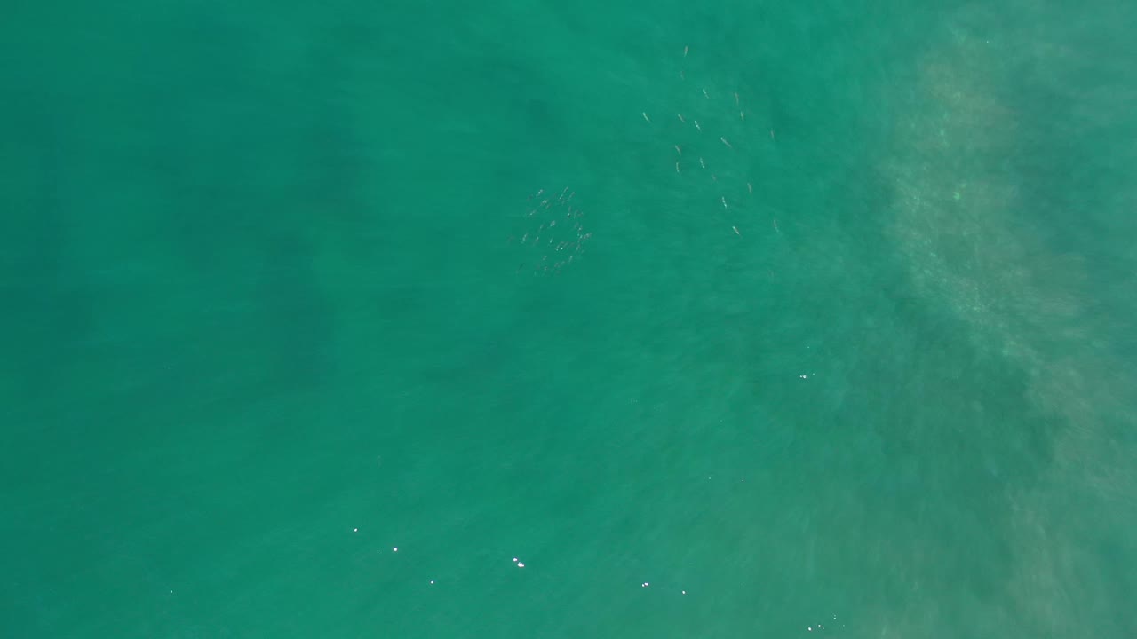 Aqua ocean water fills the frame in Los Cabos, Mexico, with pale submerged sand patterns and no visible people.