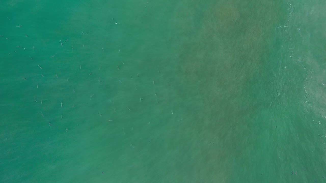 Top-down teal water with soft vertical wave texture.
