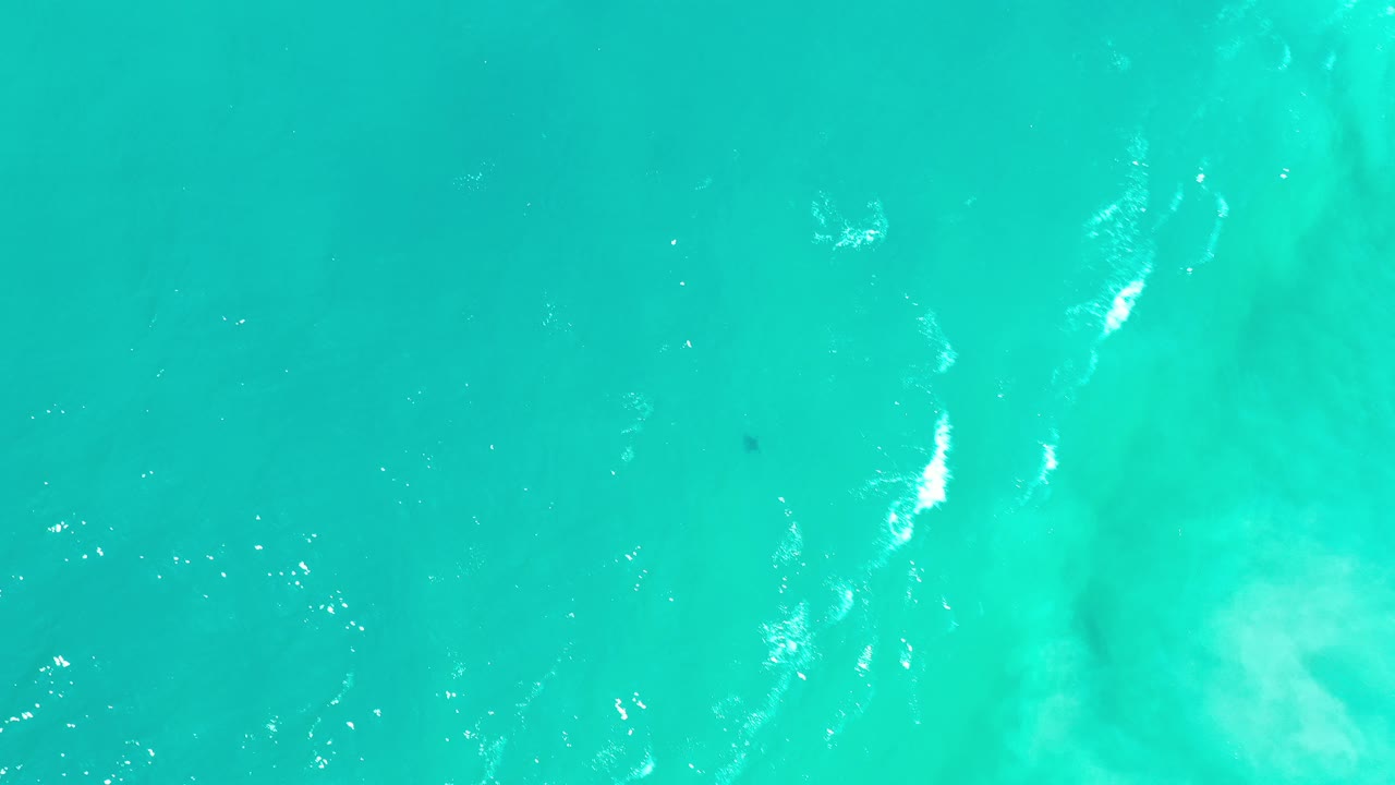 Turquoise water fills the frame in Los Cabos, Mexico, with scattered white surface glints and no visible people.