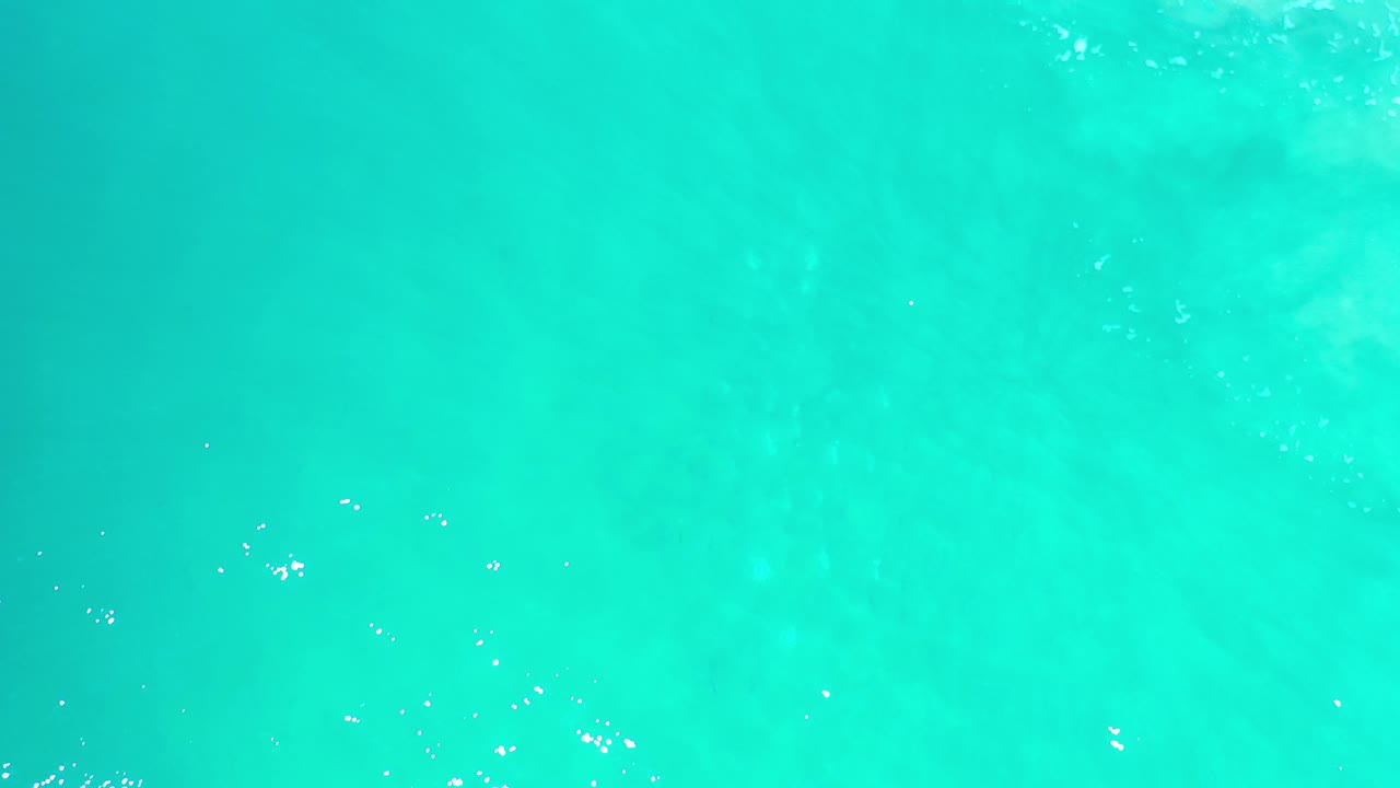 Turquoise ocean water fills the frame.