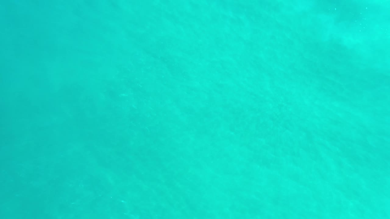 Open turquoise water with soft mottled tones beneath the surface.