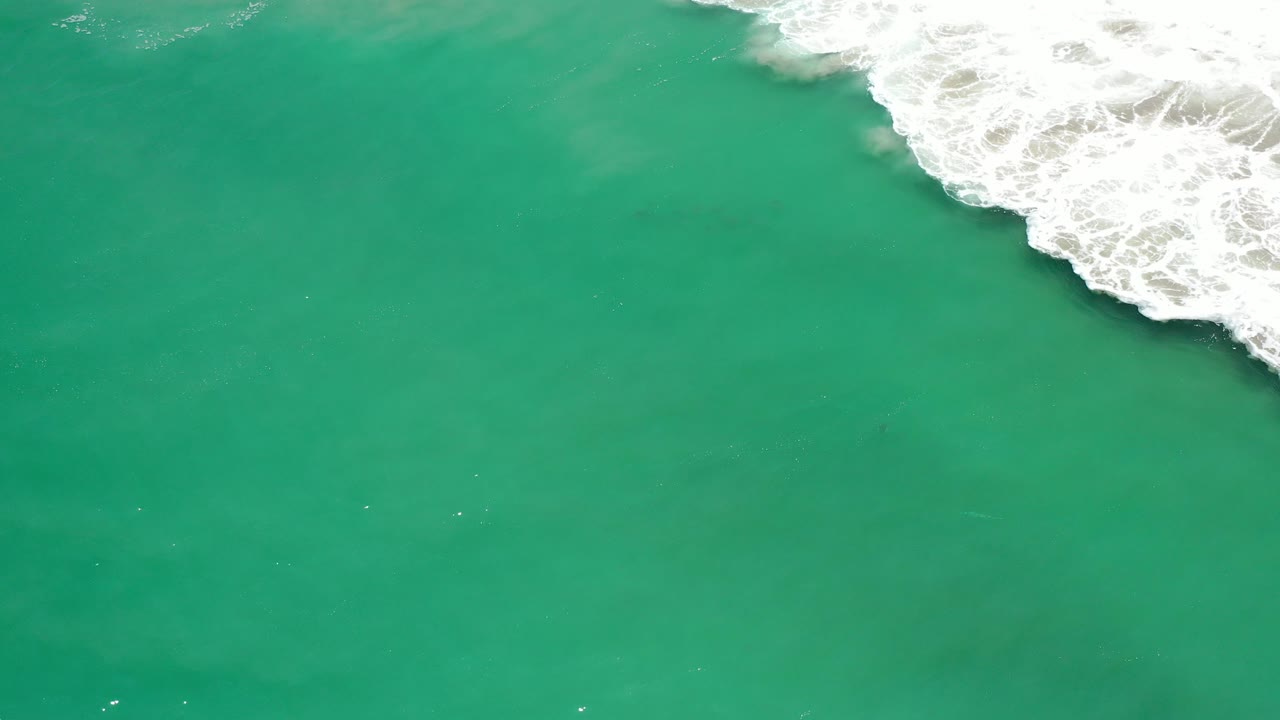 Open green water with white breaking surf clipped at the top right corner.