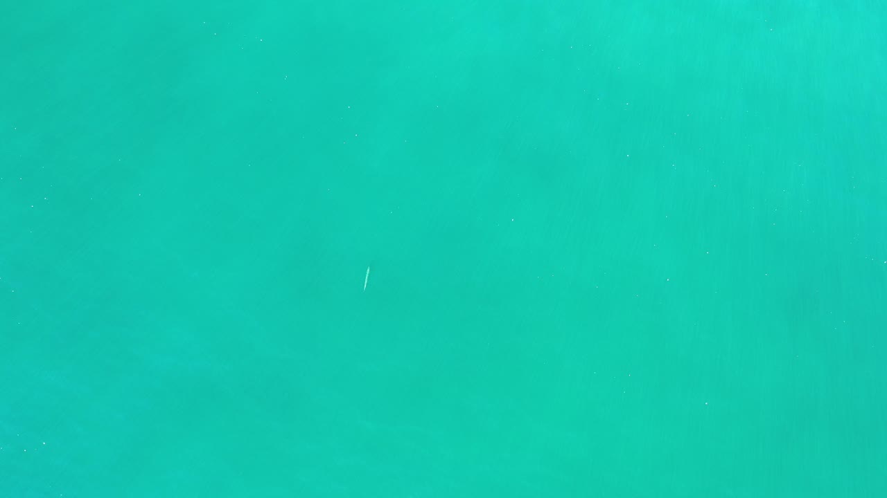 Overhead turquoise ocean water in Los Cabos, Mexico, with faint surface specks and no visible people at the start of the clip.