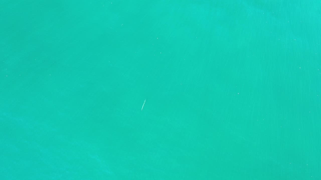 Turquoise-green Los Cabos water fills the first frame, with faint ripples, soft light streaks, a small pale fish shape below the surface, and no visible people.