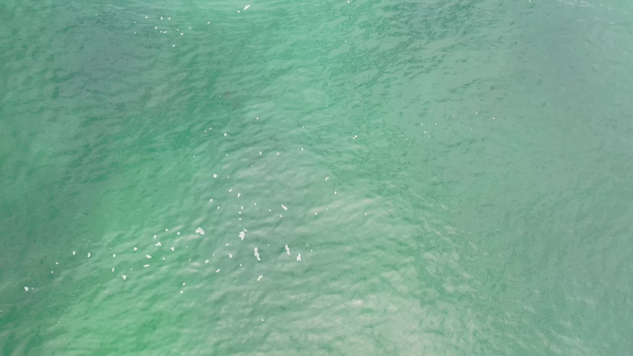 Overhead Los Cabos seawater frame with gentle aqua ripples, scattered white reflections, and no visible people.