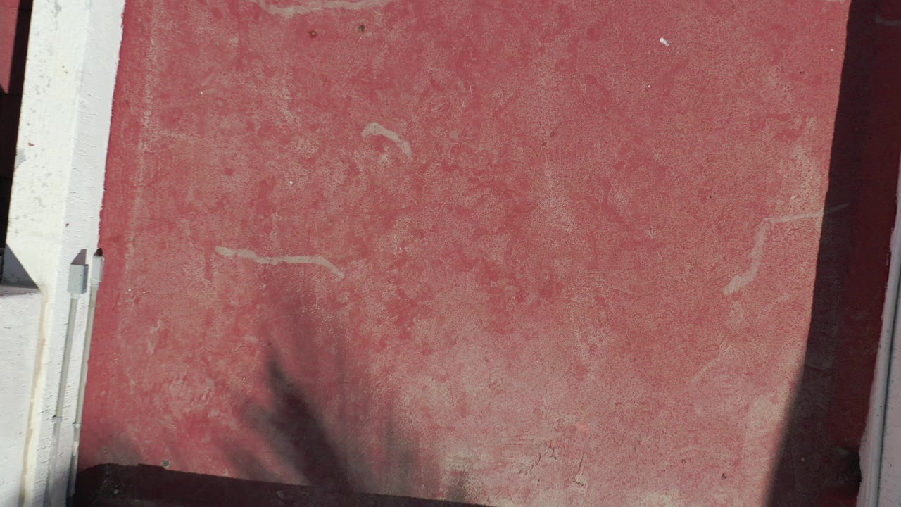Red rooftop surface beside white parapet walls