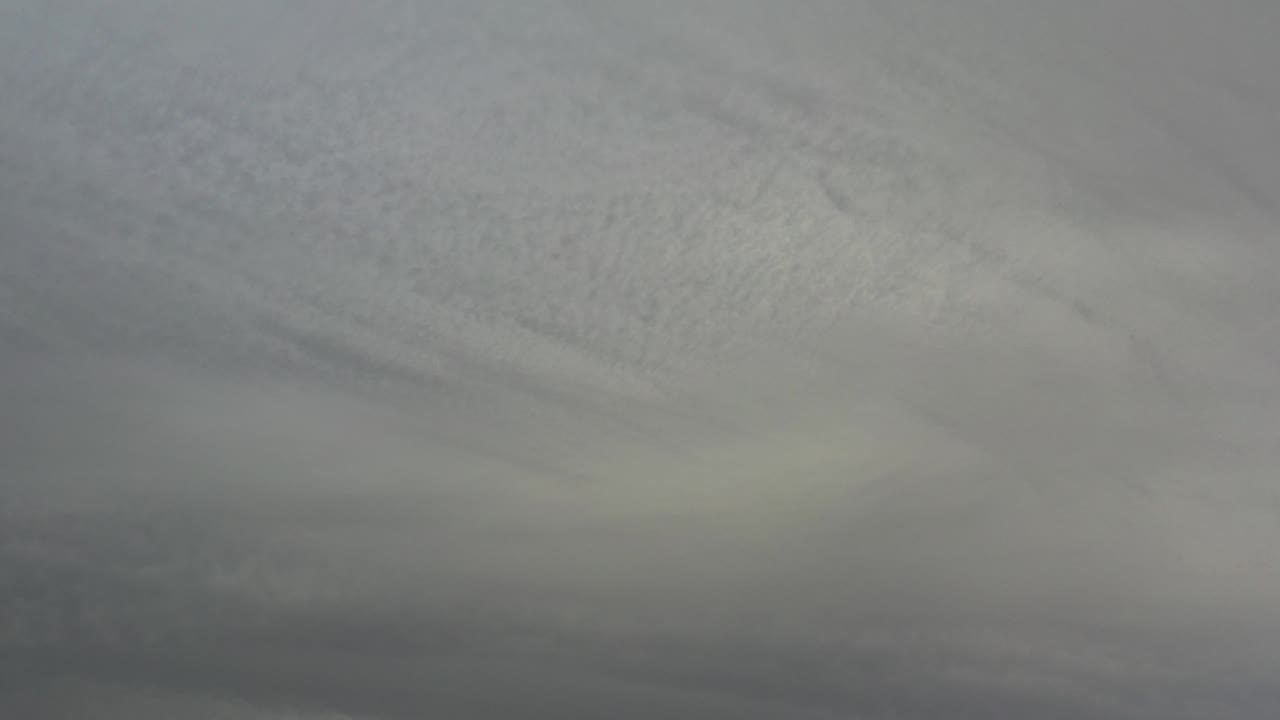 Stormy grey cloud bands across the sky
