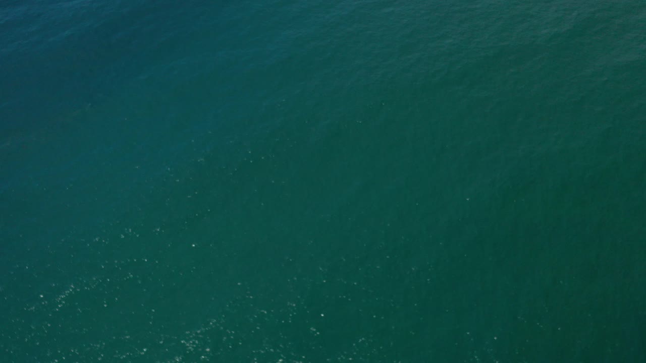 Top-down green water in Los Cabos, Mexico, with subtle surface ripples, scattered light flecks, and no visible people or objects.
