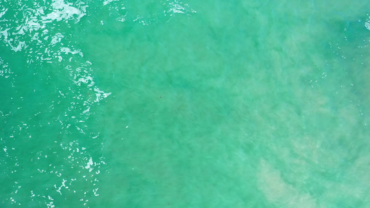 Green ocean surface with white crest texture along the left side.