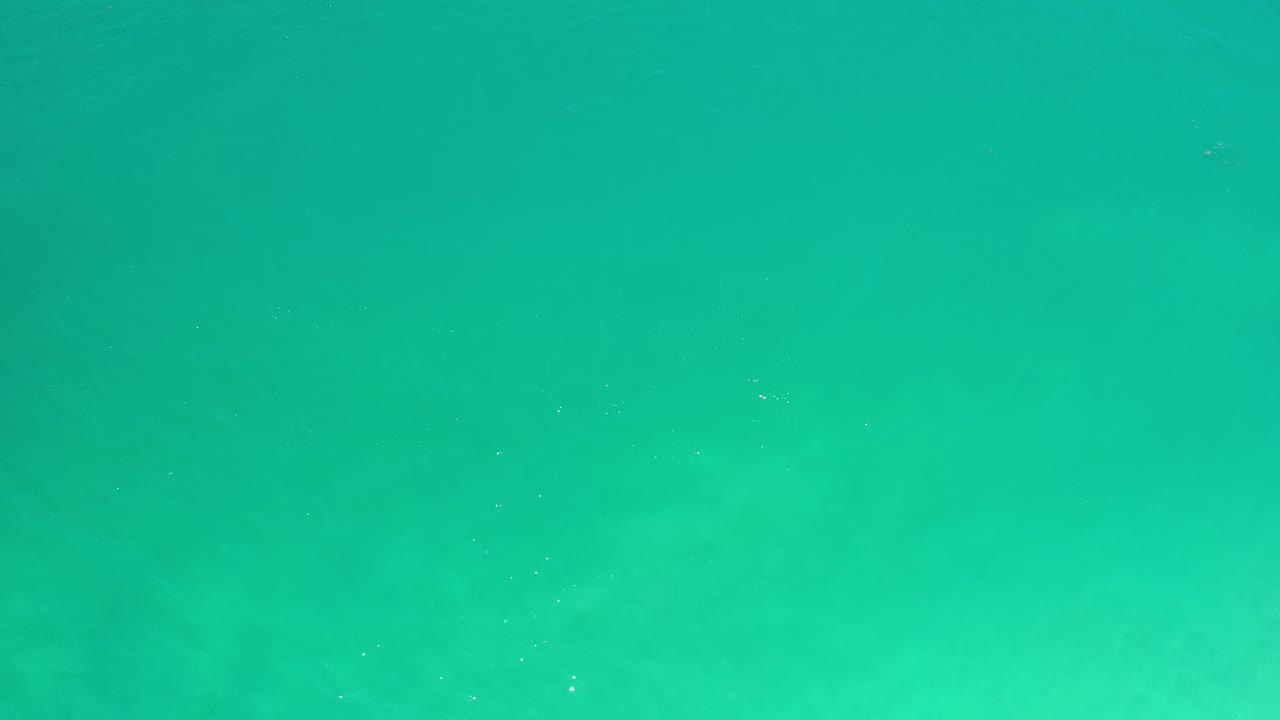 Turquoise green ocean surface filling the frame.