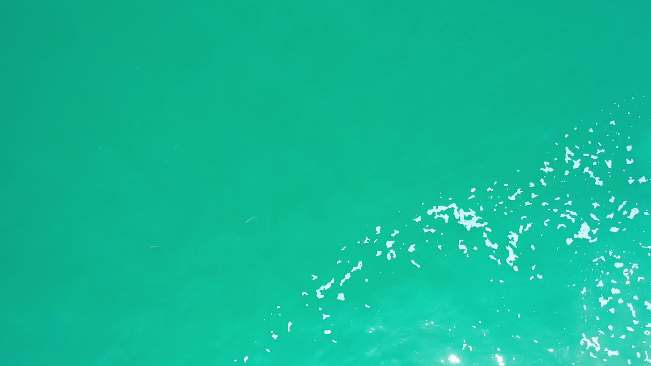 Los Cabos seawater fills the frame with a loose cluster of white ripples and glare along the lower center, with no visible people.
