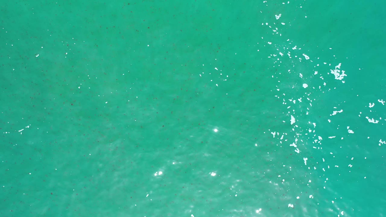 Greenish blue Los Cabos water fills the frame, with a denser cluster of white reflections near the top center and no visible people.
