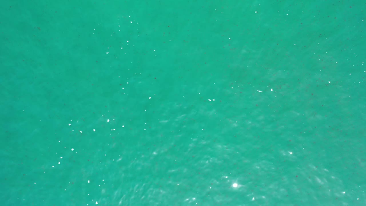 Green ocean surface in Los Cabos, Mexico, with a softer central ripple pattern and no visible people or shoreline.