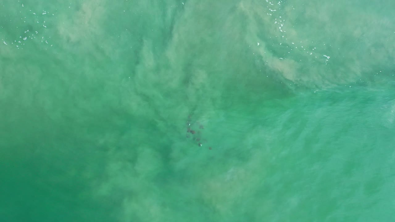 Overhead turquoise seawater with soft wave texture