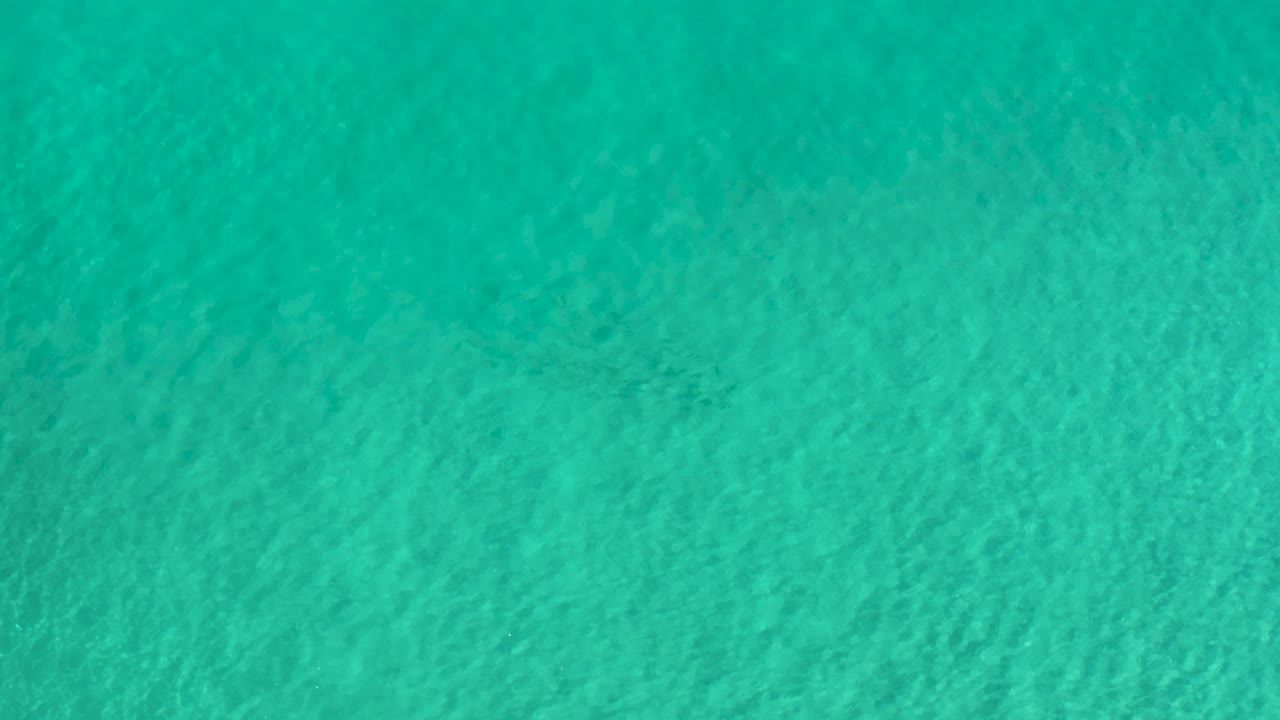 Turquoise pool surface seen from directly above in Los Cabos, Mexico, with soft ripples, faint light variation, and no visible people.