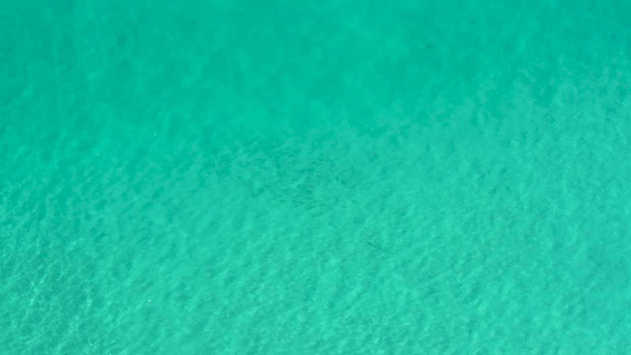 Clear aqua water fills the frame in Los Cabos, with a slightly lighter band of reflection and no visible people.
