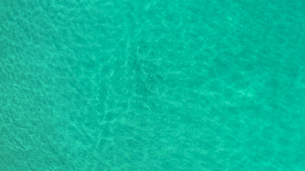 Turquoise ocean water with visible seabed below