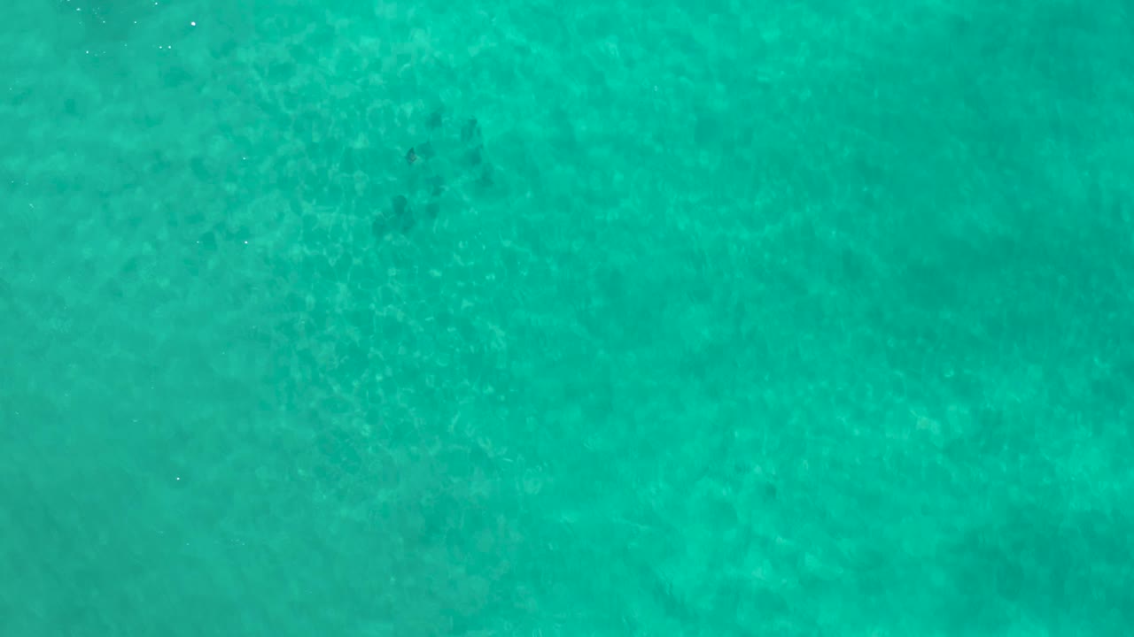 Dark green-blue Los Cabos water fills the frame, with pale sand patterns showing through and no visible people.