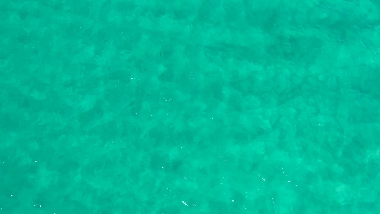 Turquoise-green sea surface in Los Cabos, Mexico, fills the frame with small bright reflections and no visible people.
